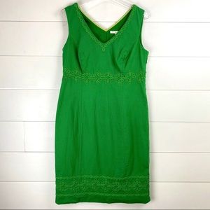 BODEN 10 Seville Kelly Green Textured Dress